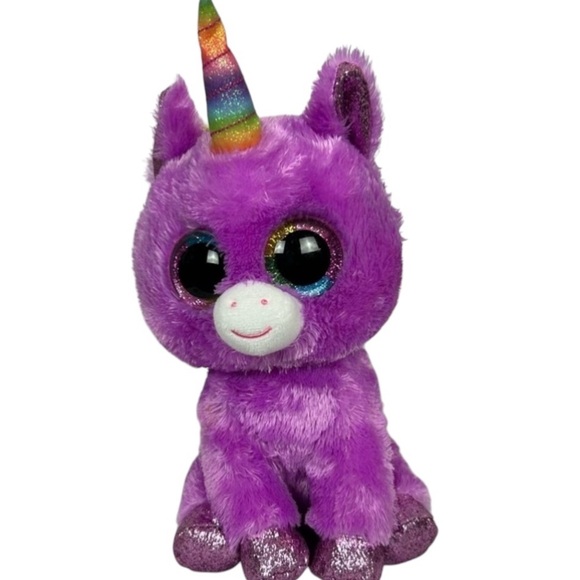 TY Silk Rosette Purple Unicorn 2021 - Picture 1 of 11